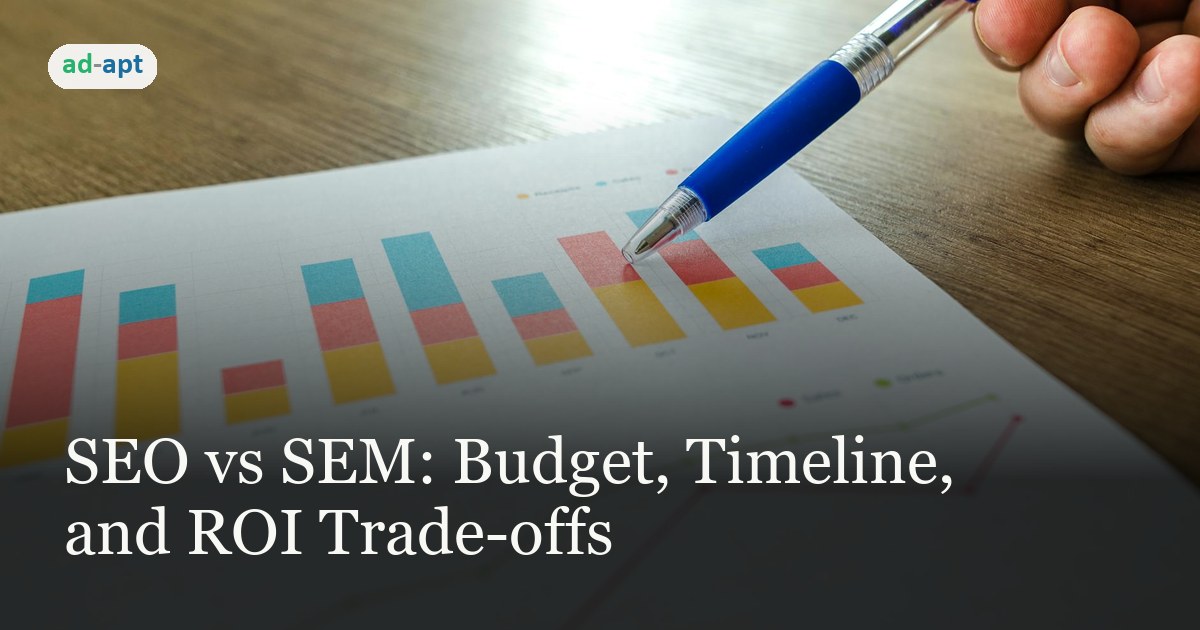 SEO vs SEM: Budget, Timeline, and ROI Trade-offs